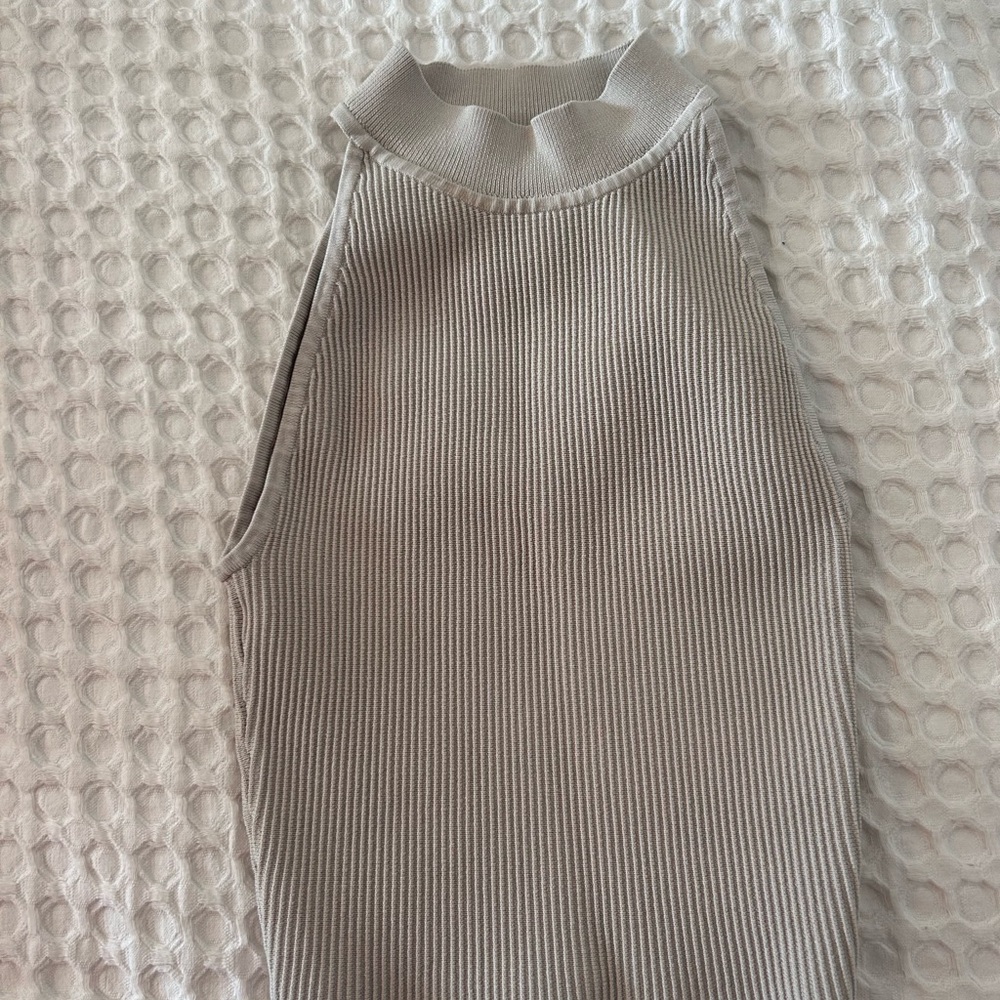 Babaton Ribbed Knit Top in Cream